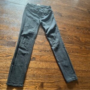 J Crew Black Lookout High Rise Skinny Jeans Womens Size 27